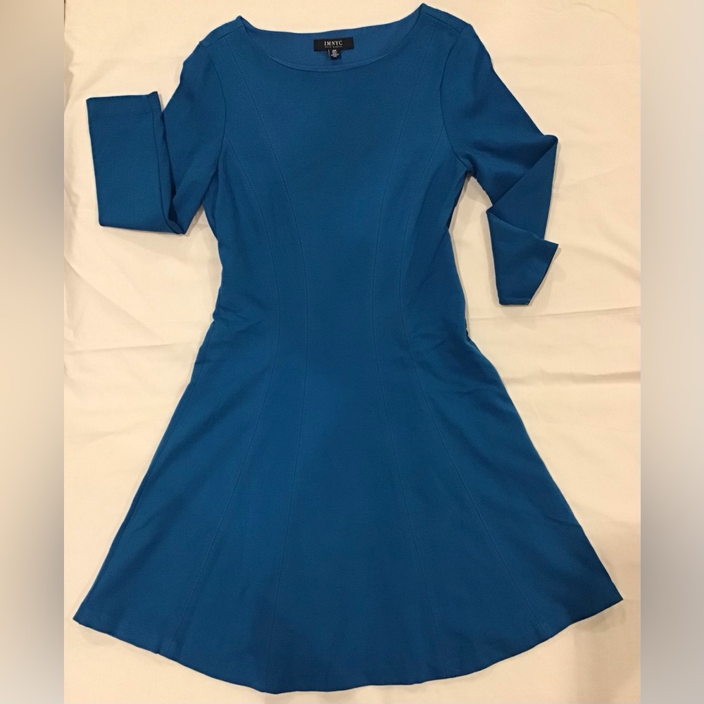 IMNYC Teal Princess Seamed Dress